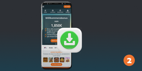 Der zweite Schritt ist der Download von Locowin APK auf Android