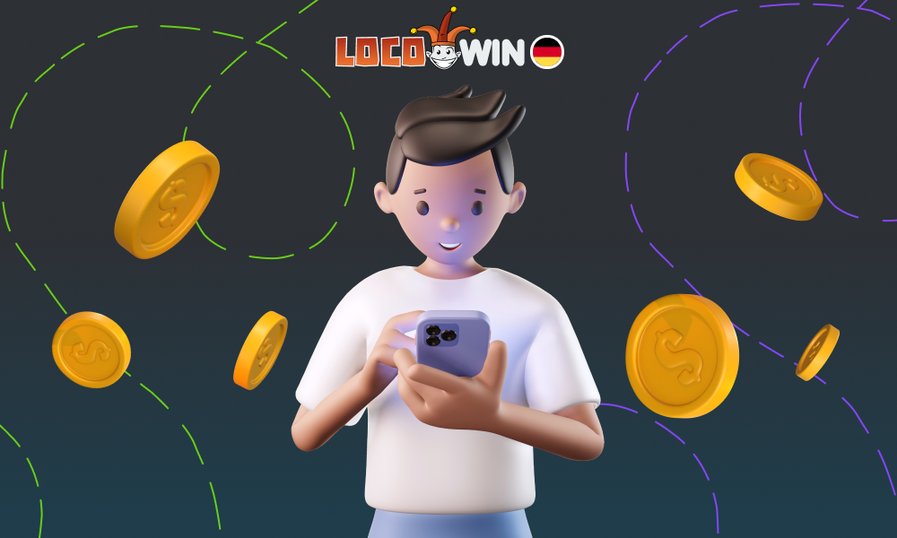 Deutsche Spieler müssen Geld einzahlen, um in der Locowin-App zu spielen